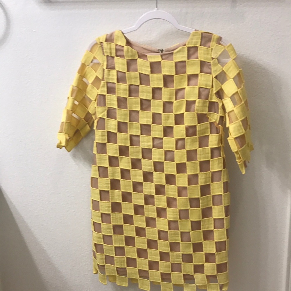 GRACIA mini dress yellow and nude
